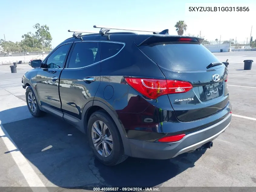 5XYZU3LB1GG315856 2016 Hyundai Santa Fe Sport 2.4L