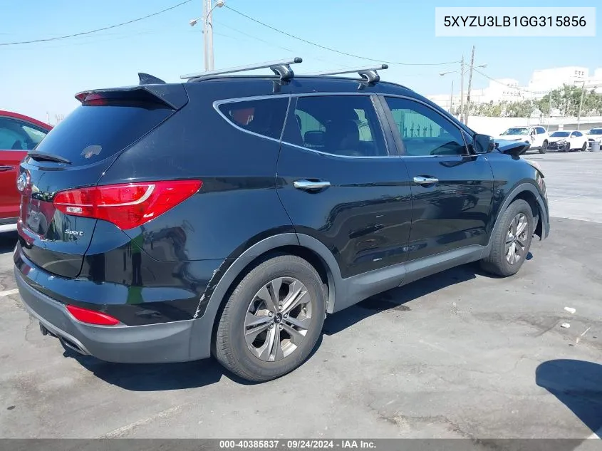 5XYZU3LB1GG315856 2016 Hyundai Santa Fe Sport 2.4L