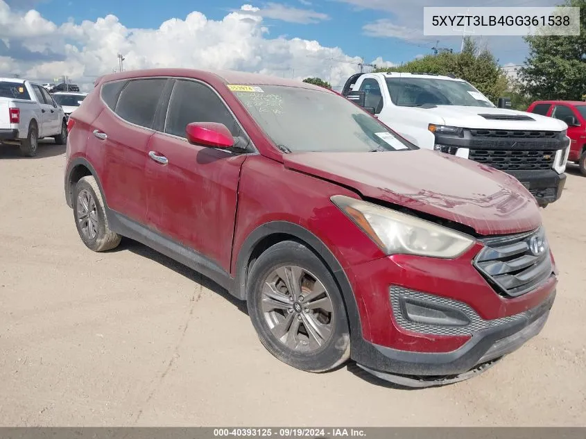 5XYZT3LB4GG361538 2016 Hyundai Santa Fe Sport 2.4L