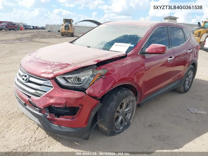 5XYZT3LB4GG361538 2016 Hyundai Santa Fe Sport 2.4L