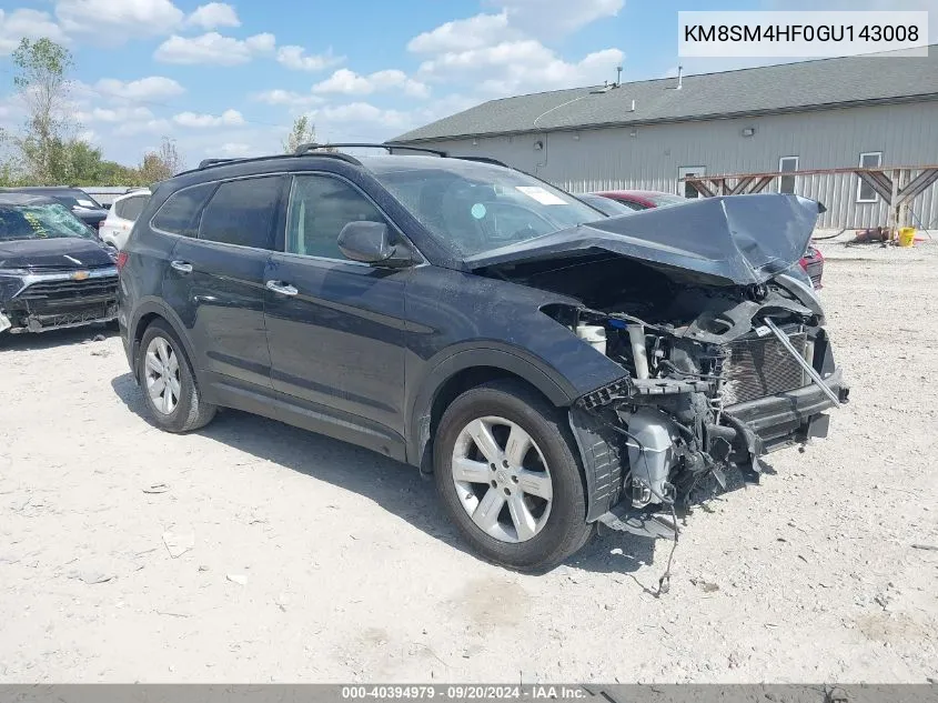 2016 Hyundai Santa Fe Se VIN: KM8SM4HF0GU143008 Lot: 40394979