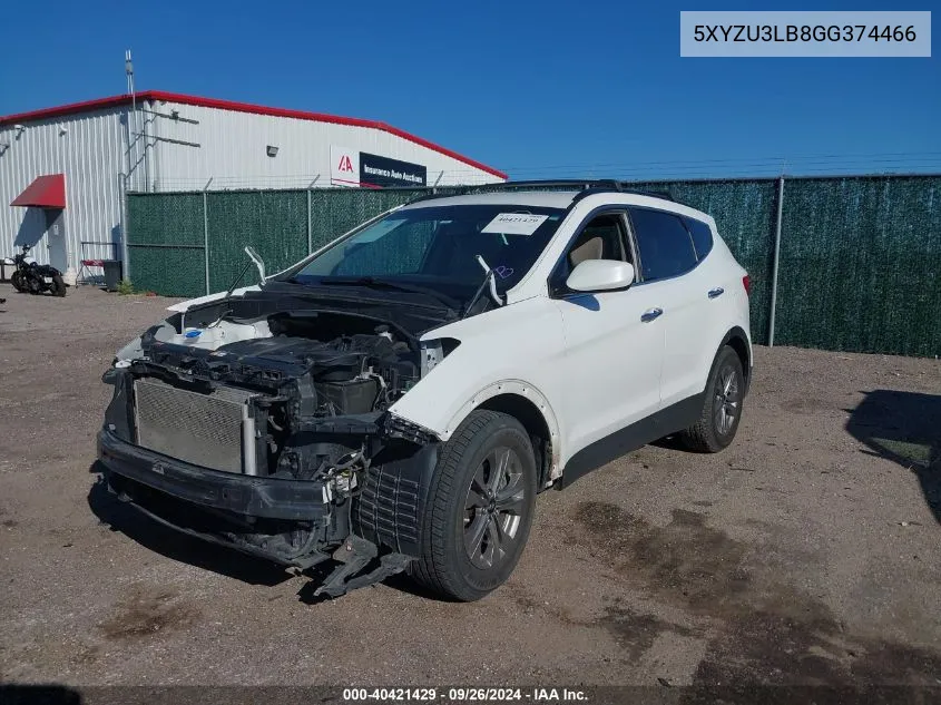 5XYZU3LB8GG374466 2016 Hyundai Santa Fe Sport 2.4L