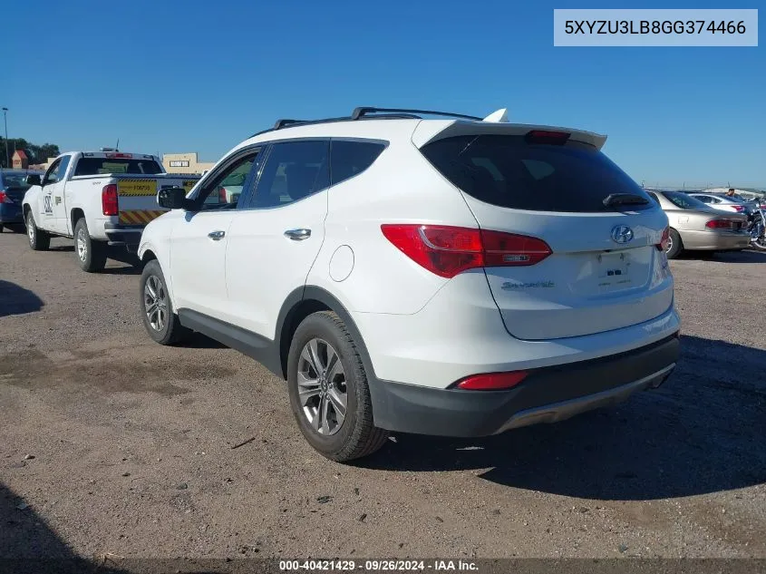 5XYZU3LB8GG374466 2016 Hyundai Santa Fe Sport 2.4L