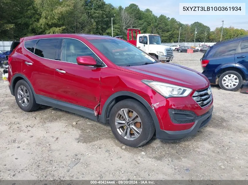 5XYZT3LB1GG361934 2016 Hyundai Santa Fe Sport 2.4L