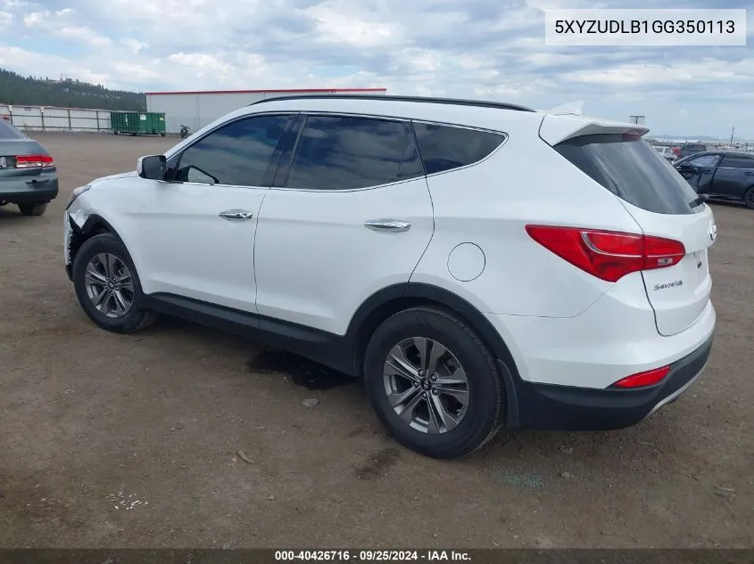 2016 Hyundai Santa Fe Sport 2.4L VIN: 5XYZUDLB1GG350113 Lot: 40426716