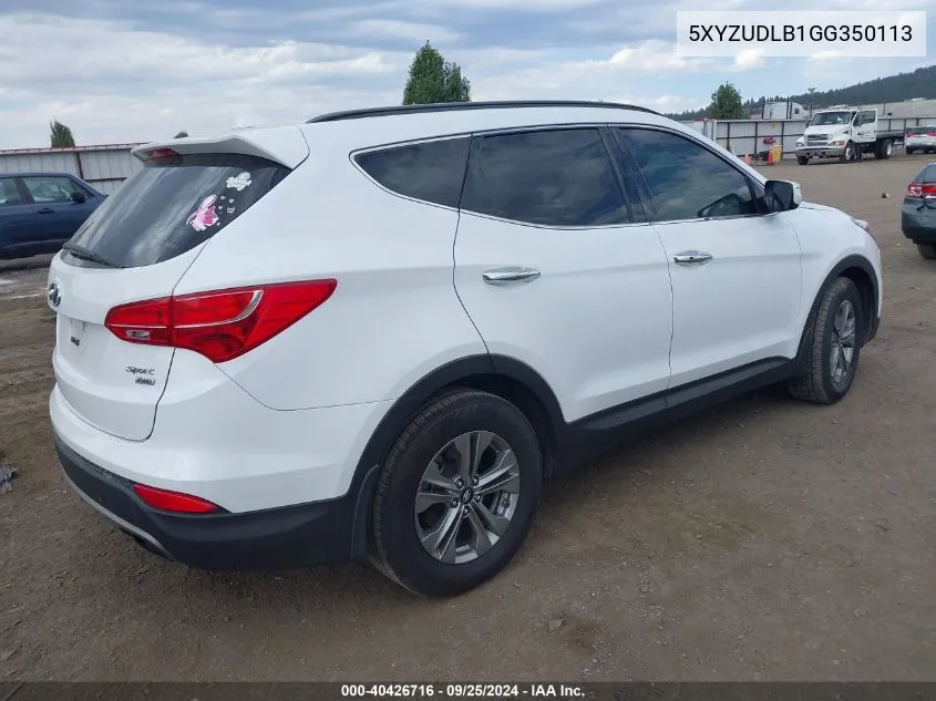 5XYZUDLB1GG350113 2016 Hyundai Santa Fe Sport 2.4L