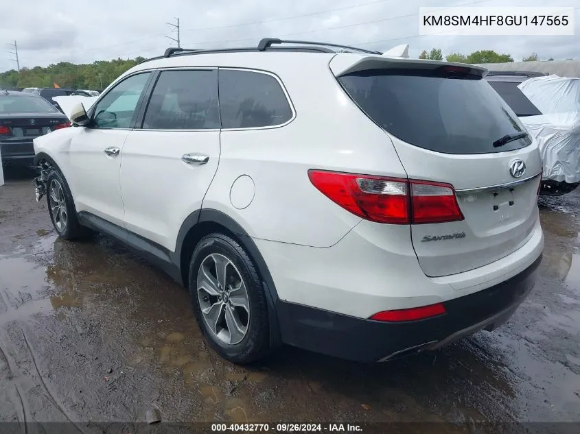 KM8SM4HF8GU147565 2016 Hyundai Santa Fe Se