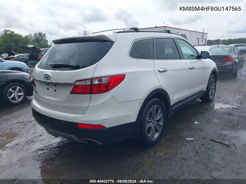 KM8SM4HF8GU147565 2016 Hyundai Santa Fe Se