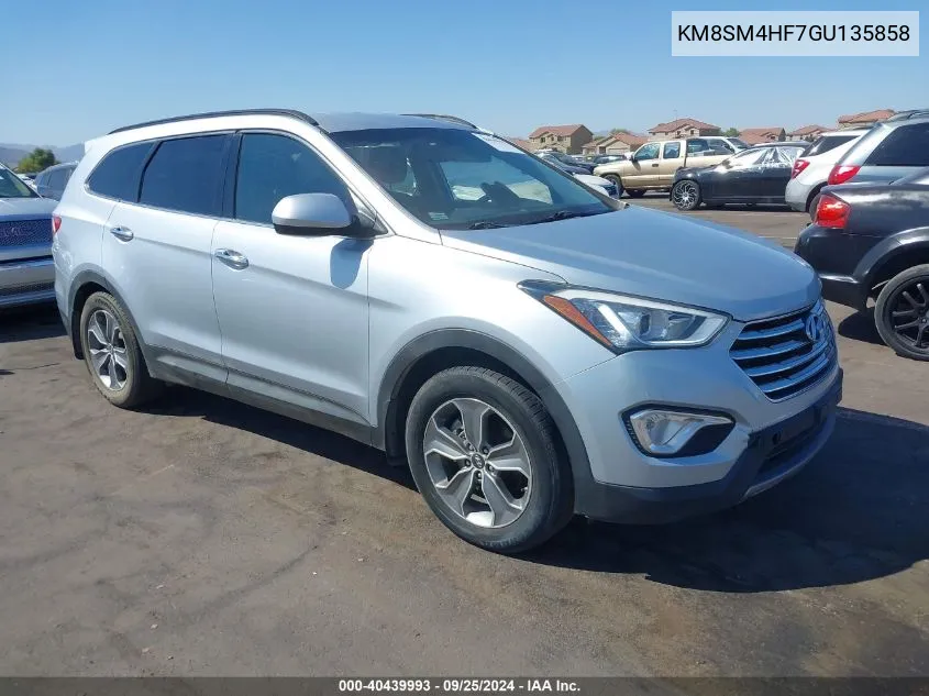 KM8SM4HF7GU135858 2016 Hyundai Santa Fe Se