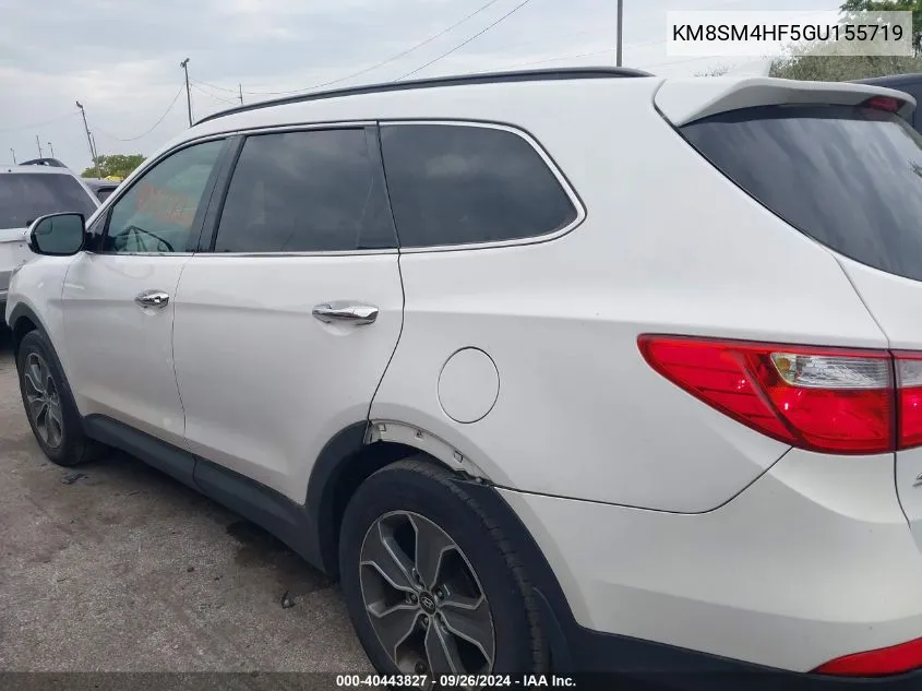 KM8SM4HF5GU155719 2016 Hyundai Santa Fe Se