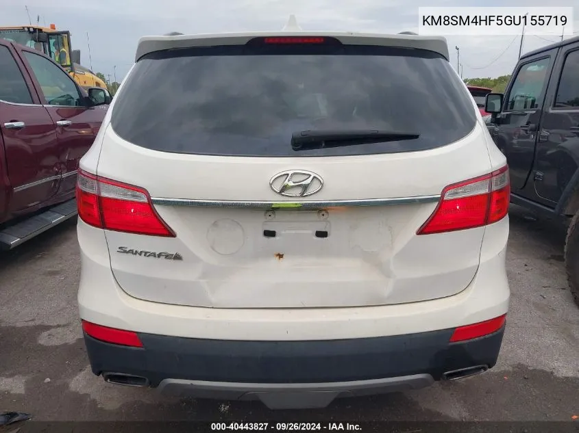 KM8SM4HF5GU155719 2016 Hyundai Santa Fe Se