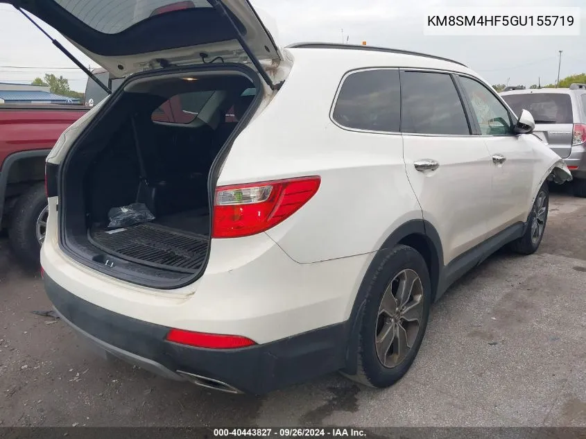 KM8SM4HF5GU155719 2016 Hyundai Santa Fe Se