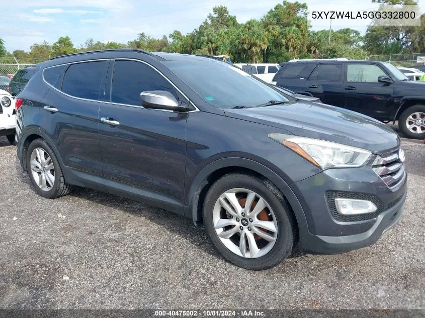 2016 Hyundai Santa Fe Sport VIN: 5XYZW4LA5GG332800 Lot: 40475002