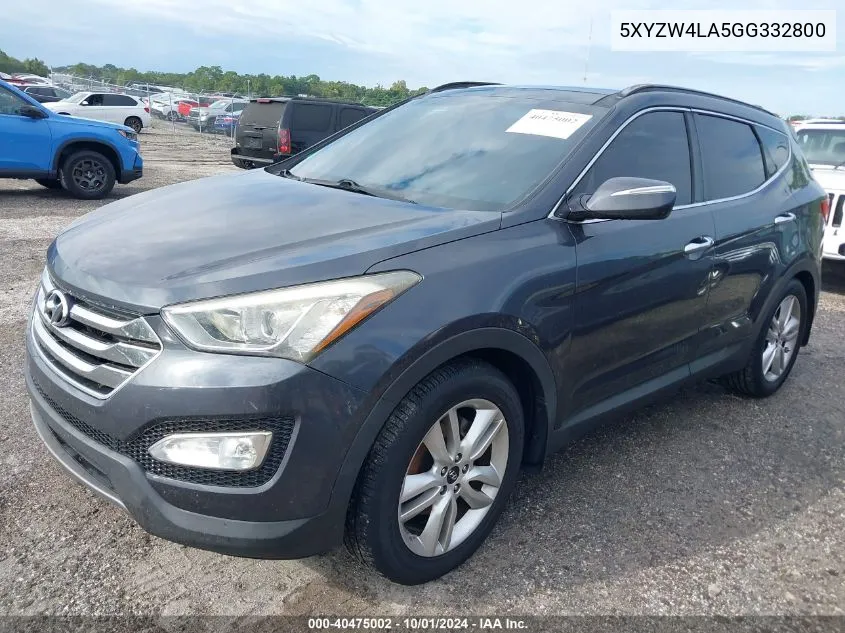 2016 Hyundai Santa Fe Sport VIN: 5XYZW4LA5GG332800 Lot: 40475002