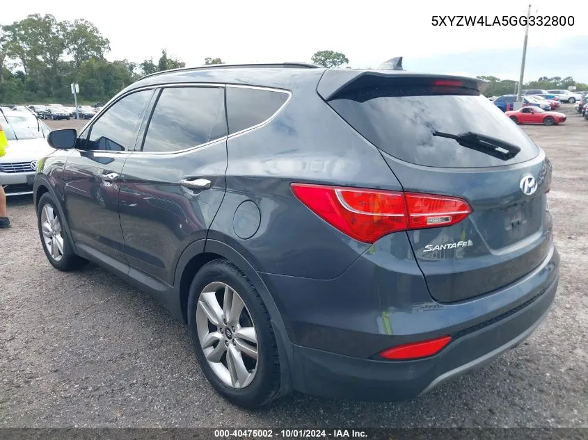 5XYZW4LA5GG332800 2016 Hyundai Santa Fe Sport