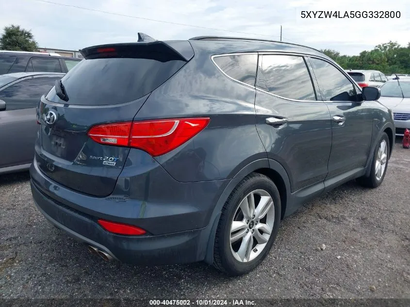 2016 Hyundai Santa Fe Sport VIN: 5XYZW4LA5GG332800 Lot: 40475002