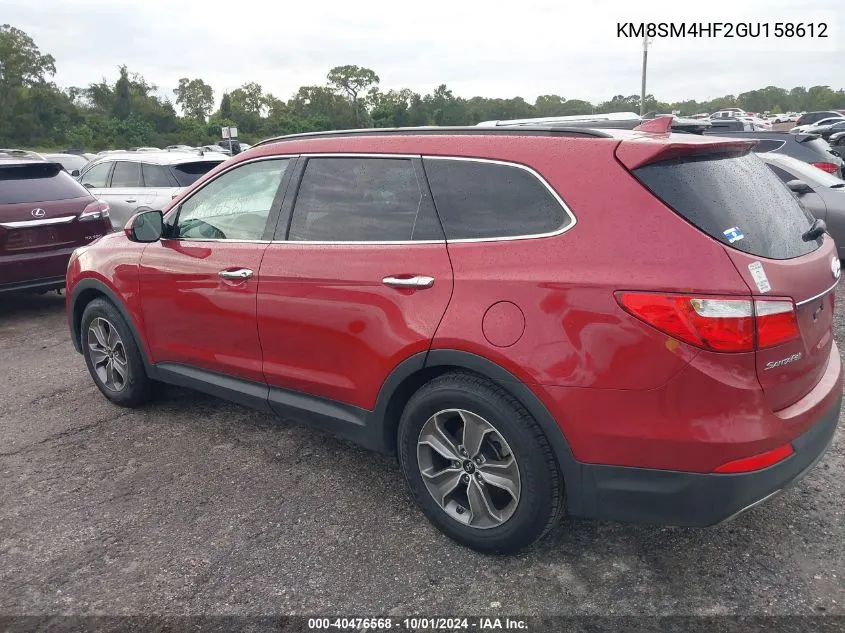 KM8SM4HF2GU158612 2016 Hyundai Santa Fe Se