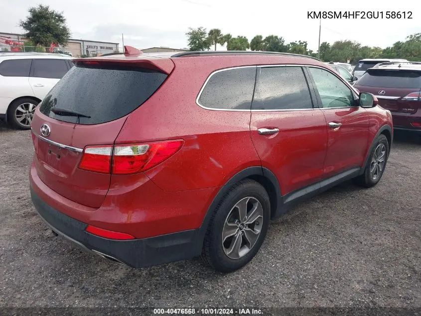 KM8SM4HF2GU158612 2016 Hyundai Santa Fe Se