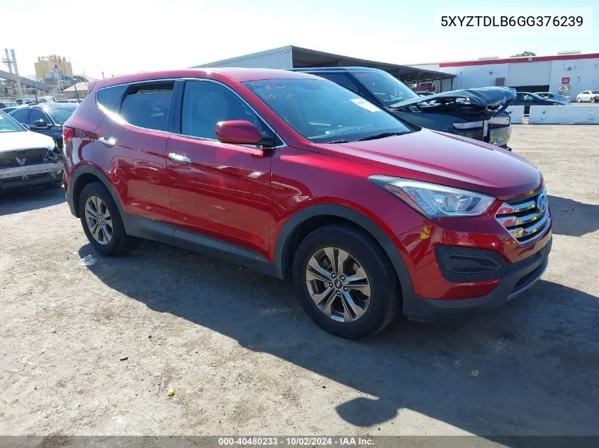 2016 Hyundai Santa Fe Sport 2.4L VIN: 5XYZTDLB6GG376239 Lot: 40480233