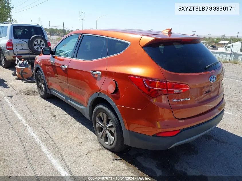 2016 Hyundai Santa Fe Sport 2.4L VIN: 5XYZT3LB7GG330171 Lot: 40487673