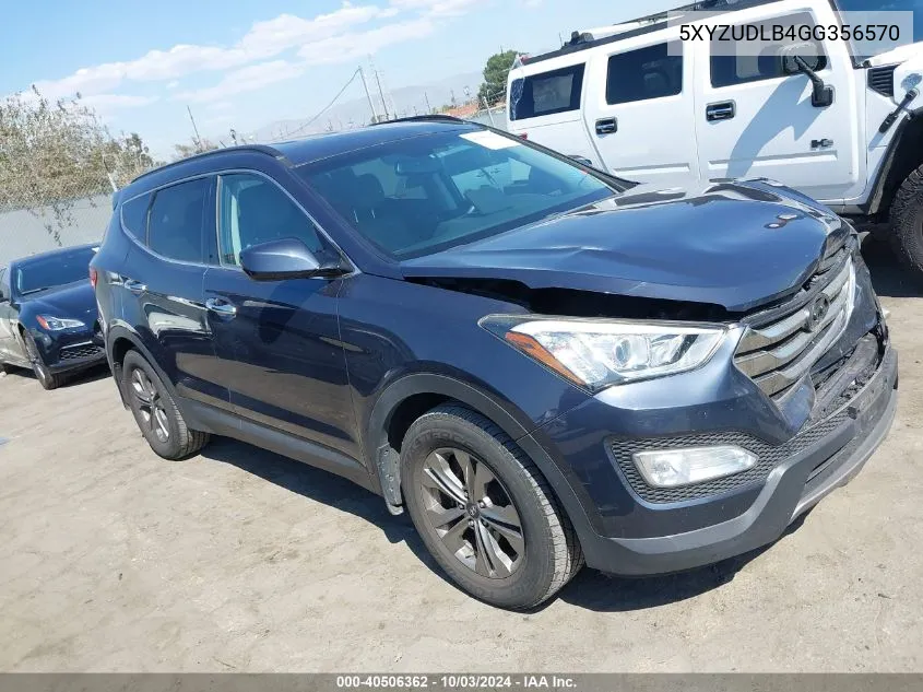 5XYZUDLB4GG356570 2016 Hyundai Santa Fe Sport 2.4L