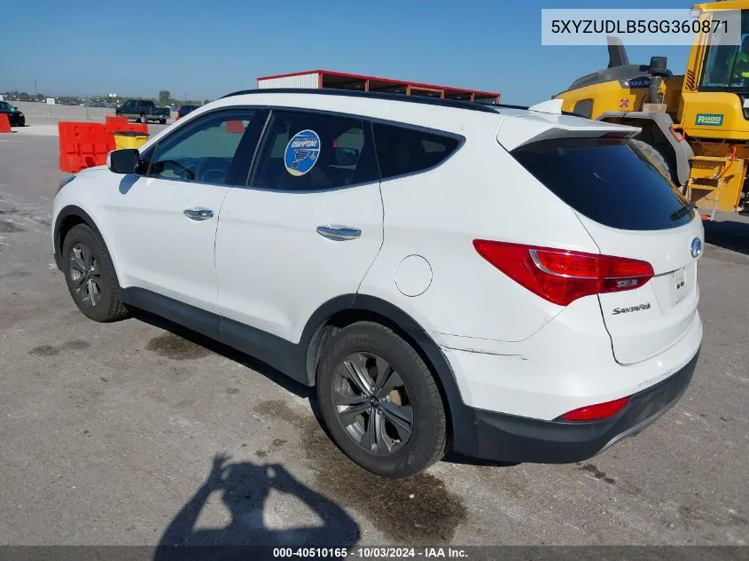 2016 Hyundai Santa Fe Sport 2.4L VIN: 5XYZUDLB5GG360871 Lot: 40510165