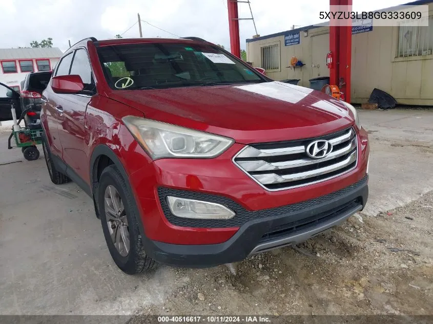 2016 Hyundai Santa Fe Sport 2.4L VIN: 5XYZU3LB8GG333609 Lot: 40516617