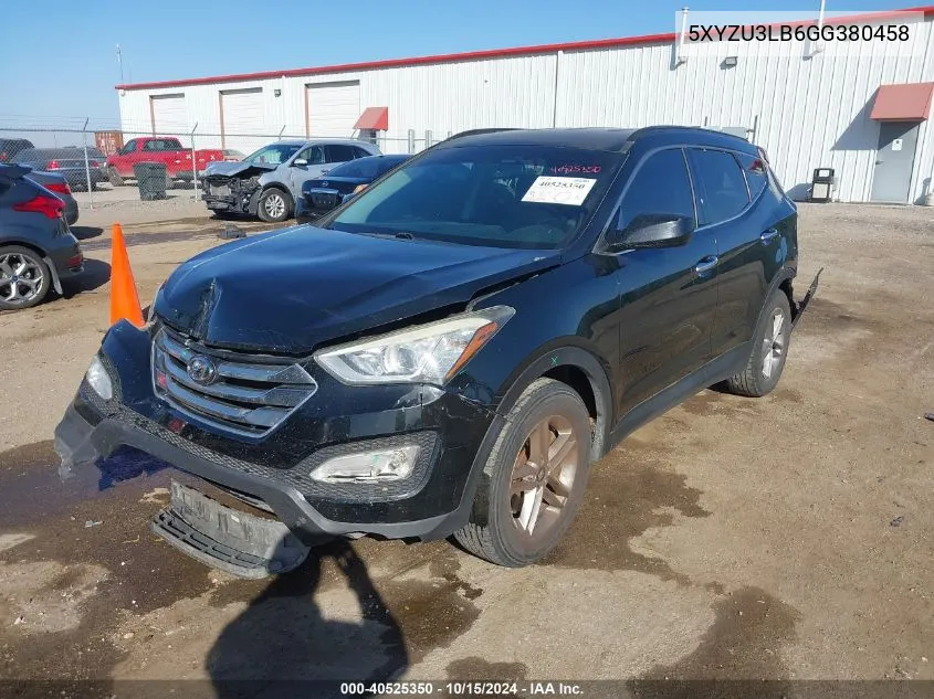 2016 Hyundai Santa Fe Sport 2.4L VIN: 5XYZU3LB6GG380458 Lot: 40525350