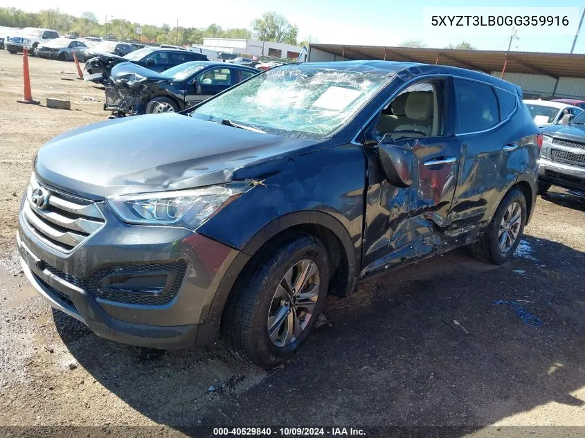 2016 Hyundai Santa Fe Sport 2.4L VIN: 5XYZT3LB0GG359916 Lot: 40529840