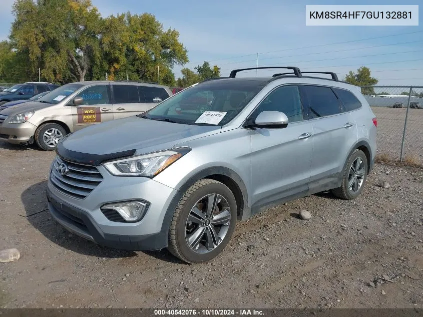 2016 Hyundai Santa Fe Limited VIN: KM8SR4HF7GU132881 Lot: 40542076