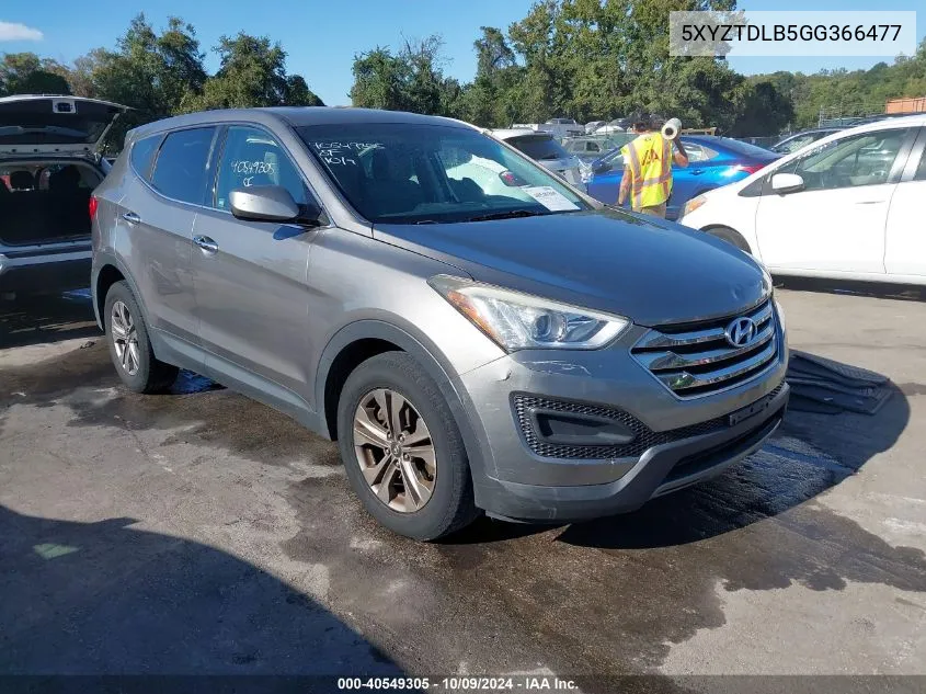 2016 Hyundai Santa Fe Sport 2.4L VIN: 5XYZTDLB5GG366477 Lot: 40549305