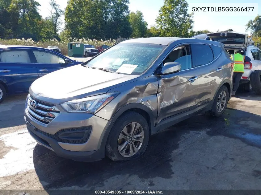 2016 Hyundai Santa Fe Sport 2.4L VIN: 5XYZTDLB5GG366477 Lot: 40549305