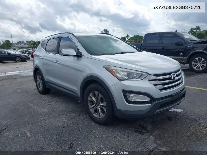 2016 Hyundai Santa Fe Sport 2.4L VIN: 5XYZU3LB2GG375726 Lot: 40556809