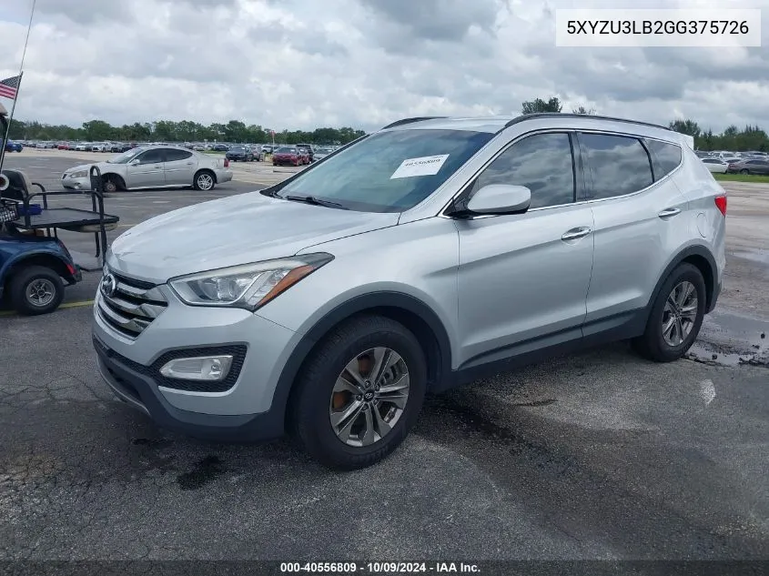 2016 Hyundai Santa Fe Sport 2.4L VIN: 5XYZU3LB2GG375726 Lot: 40556809