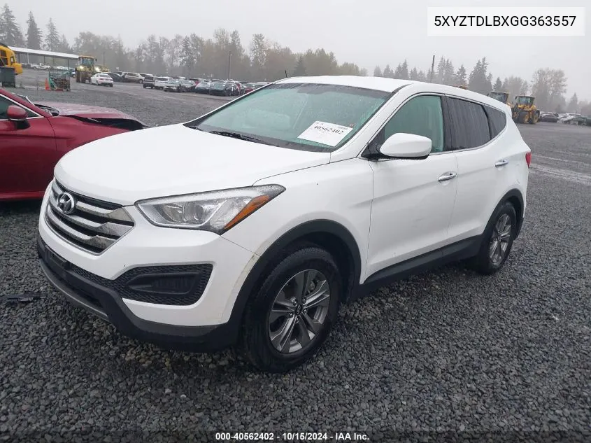 2016 Hyundai Santa Fe Sport 2.4L VIN: 5XYZTDLBXGG363557 Lot: 40562402