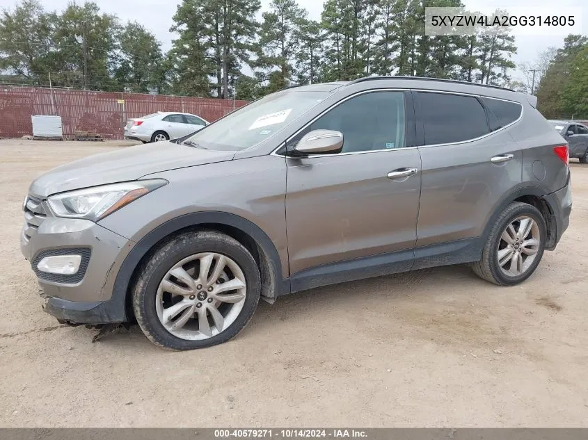 2016 Hyundai Santa Fe Sport VIN: 5XYZW4LA2GG314805 Lot: 40579271