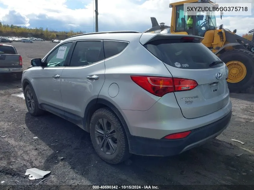 2016 Hyundai Santa Fe Sport 2.4L VIN: 5XYZUDLB6GG375718 Lot: 40590342