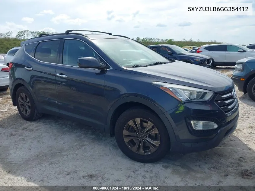 2016 Hyundai Santa Fe Sport 2.4L VIN: 5XYZU3LB6GG354412 Lot: 40601924