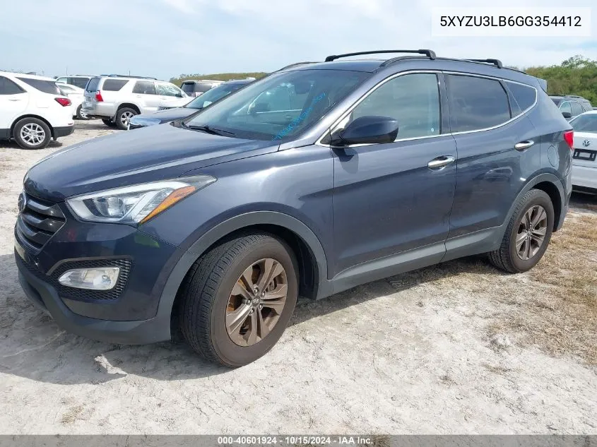 2016 Hyundai Santa Fe Sport 2.4L VIN: 5XYZU3LB6GG354412 Lot: 40601924