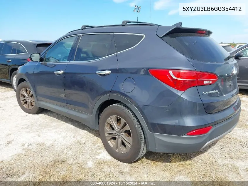 2016 Hyundai Santa Fe Sport 2.4L VIN: 5XYZU3LB6GG354412 Lot: 40601924