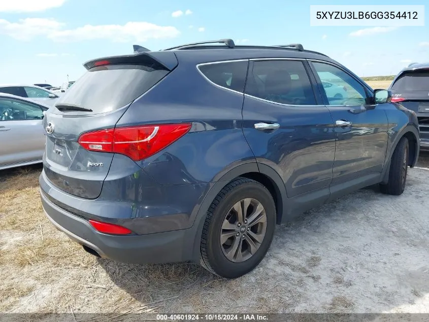 2016 Hyundai Santa Fe Sport 2.4L VIN: 5XYZU3LB6GG354412 Lot: 40601924