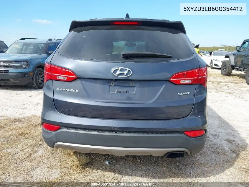 2016 Hyundai Santa Fe Sport 2.4L VIN: 5XYZU3LB6GG354412 Lot: 40601924