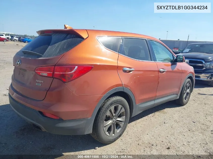 5XYZTDLB1GG344234 2016 Hyundai Santa Fe Sport 2.4L