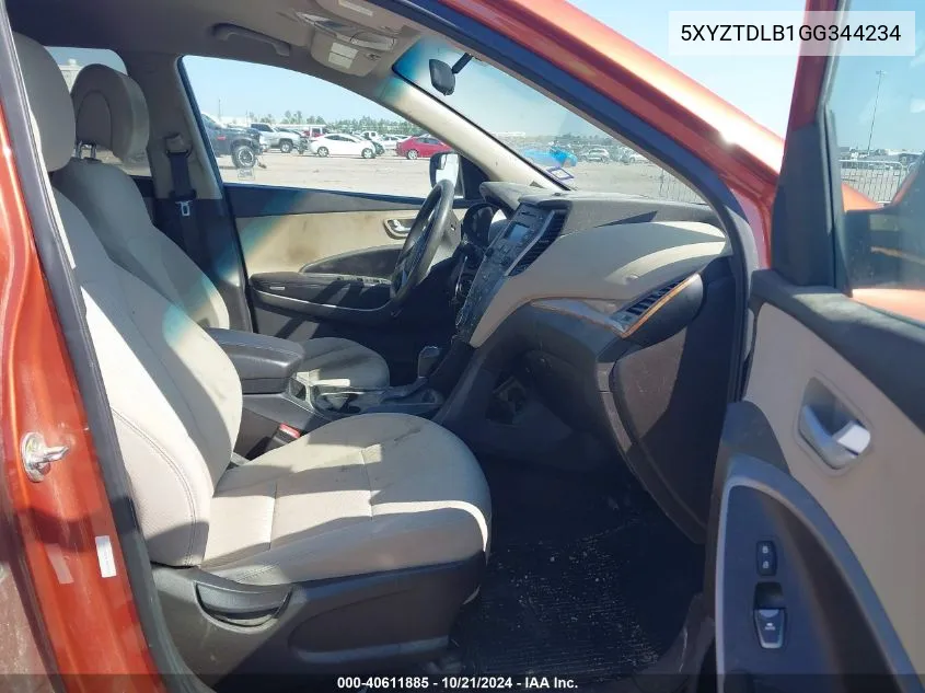 5XYZTDLB1GG344234 2016 Hyundai Santa Fe Sport 2.4L