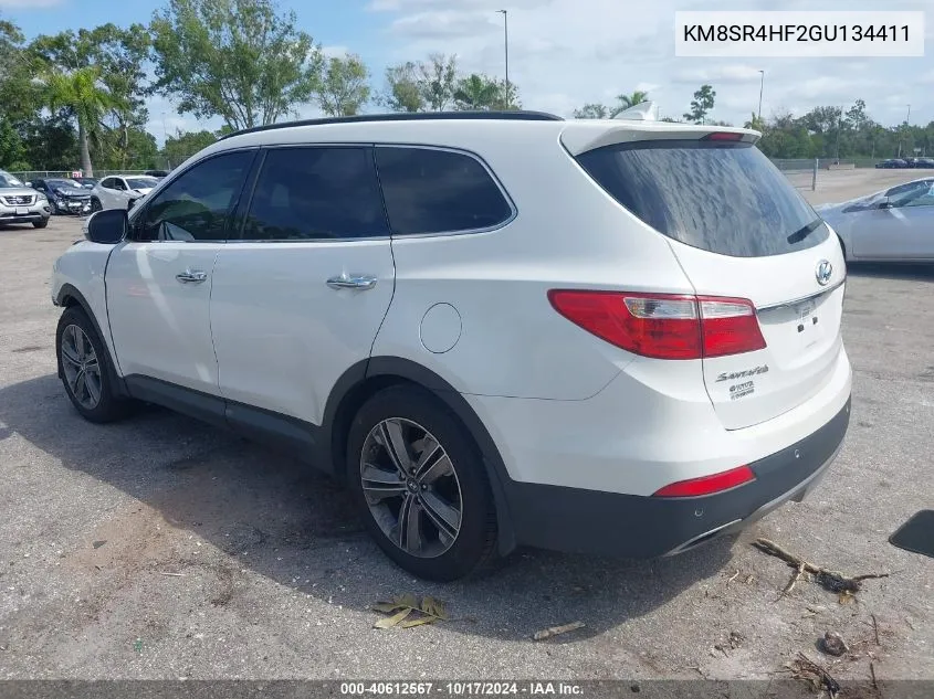 2016 Hyundai Santa Fe Se VIN: KM8SR4HF2GU134411 Lot: 40612567