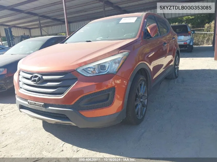 2016 Hyundai Santa Fe Sport 2.4L VIN: 5XYZTDLB0GG353085 Lot: 40620811