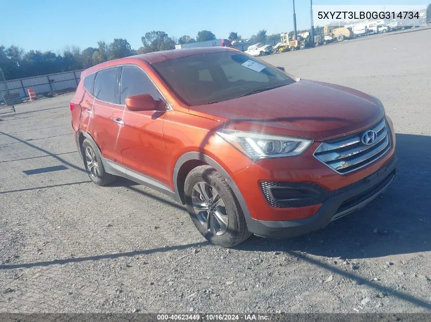 2016 Hyundai Santa Fe Sport 2.4L VIN: 5XYZT3LB0GG314734 Lot: 40623449