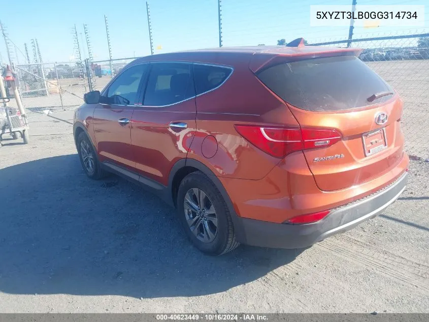 2016 Hyundai Santa Fe Sport 2.4L VIN: 5XYZT3LB0GG314734 Lot: 40623449