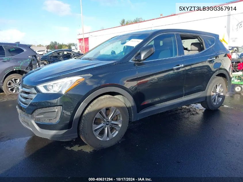 2016 Hyundai Santa Fe Sport VIN: 5XYZT3LB3GG367914 Lot: 40631294