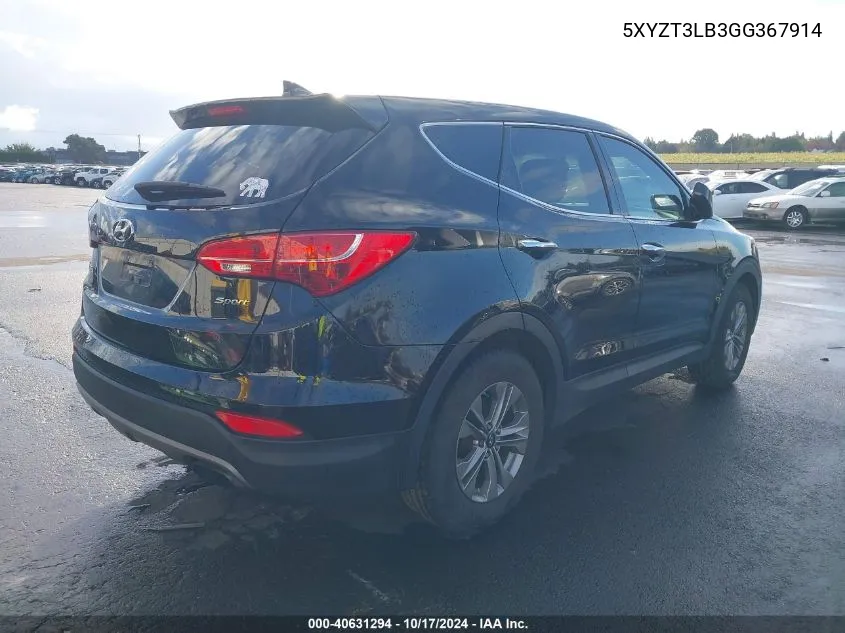 5XYZT3LB3GG367914 2016 Hyundai Santa Fe Sport